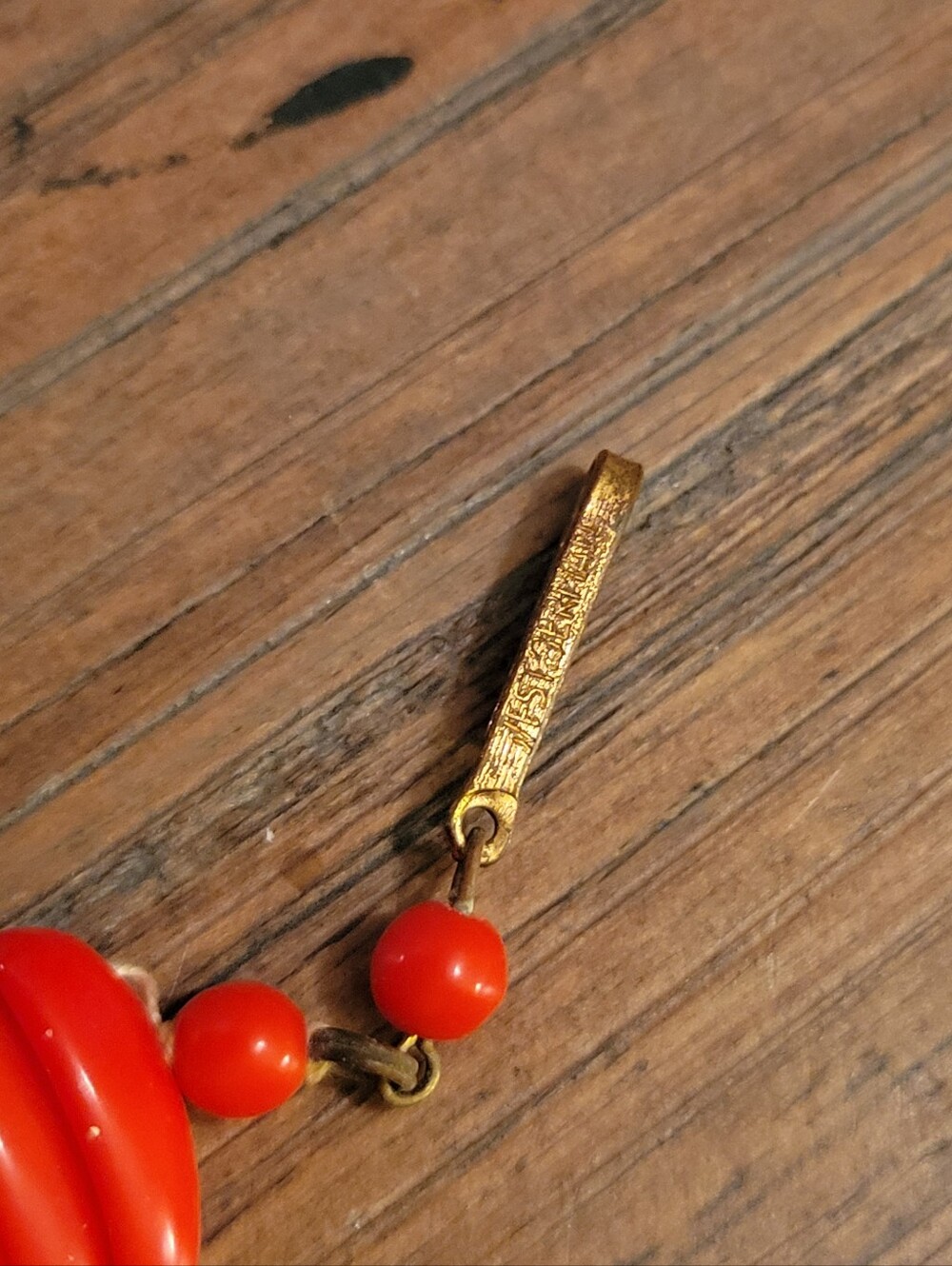 Vintage 50's Red Beaded Choker Necklace - Picture 8 of 8